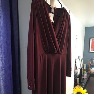 H&M burgundy dress